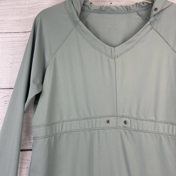 ATHLETA Green Hoodie Top Shirt Pullover Long Sleeve Size M - Picture 4 of 10